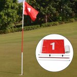Ensemble de bâtons de golf portables en 3 parties, tasse a trou d'entraînement, drapeau vert, 6 pieds ... Ensemble de bâtons de golf portables en 3 parties, tasse a trou d'entraînement, drapeau vert, 6 pieds ...