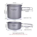 ??ensemble de batterie de cuisine en titane, batterie de cuisine d'extrieur, casserole et assiette de ...