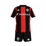 Ensemble b�b� mini kit domicile kombat ogc nice, football noir et rouge