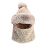 Ensemble bonnet et echarpe d'hiver pour femme, bonnet coupe - vent en cachemire, epais et moelleux, idal ...