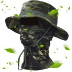Ensemble cagoule rafraîchissante, masque facial, chapeau de soleil boonie, large bord pliable, protection ... Ensemble cagoule rafraîchissante, masque facial, chapeau de soleil boonie, large bord pliable, protection ...
