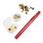Ensemble canne a peche et moulinet, mini - stylo de poche telescopique portable, canne a peche et moulinet ... Ensemble canne a peche et moulinet, mini - stylo de poche telescopique portable, canne a peche et moulinet ...