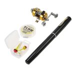 Ensemble canne a peche et moulinet, mini - stylo de poche telescopique portable, canne a peche et moulinet ... Ensemble canne a peche et moulinet, mini - stylo de poche telescopique portable, canne a peche et moulinet ...