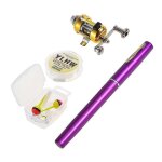 Ensemble canne a peche et moulinet, mini - stylo de poche telescopique portable, canne a peche et moulinet ... Ensemble canne a peche et moulinet, mini - stylo de poche telescopique portable, canne a peche et moulinet ...