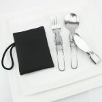 Ensemble de couteaux et fourchettes pliables en acier inoxydable, pour pique - nique, camping, vaisselle ... Ensemble de couteaux et fourchettes pliables en acier inoxydable, pour pique - nique, camping, vaisselle ...