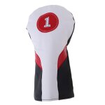 Ensemble de couvre - chef en bois de golf pu, pour conducteur de golf, hybride fairway, blanc