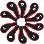 Ensemble de couvre - t�tes de fer de golf avec fermeture eclair, couvre - sauna, protecteur, accessoires ...