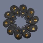Ensemble de couvre - ttes de fer de golf, noir, blanc, accent d'abeille, matriau 3d, club de golf, ...