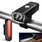 Ensemble de feux avant et arri�re led pour v�lo, rechargeable par usb, lampe de poche, accessoires de ...