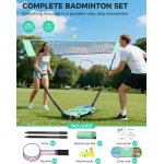 Ensemble de filet de badminton portable ¿ etui de rangement ¿ base autonome ¿ installation rapide ... Ensemble de filet de badminton portable ¿ etui de rangement ¿ base autonome ¿ installation rapide ...