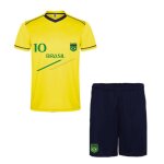 Ensemble foot brsil short et maillot enfant (taille 16 ans, couleur jaune)
