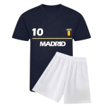 Ensemble foot enfant style madrid tee - shirt bleu & short blanc