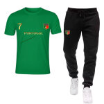 Ensemble foot homme style portugal - maillot & jogging fin - look premium et� (taille l, couleur rouge) ...
