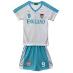 Ensemble de foot maillot et short angleterre bleu enfant (taille 14 ans, couleur turquoise)