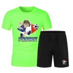 Ensemble de foot maillot et short d'un footballeur enfant vert (taille 7 / 8 ans, couleur vert) Ensemble de foot maillot et short d'un footballeur enfant vert (taille 7 / 8 ans, couleur vert)