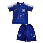 Ensemble de foot maillot et short france enfant n10 news (taille 8 ans, couleur bleu)