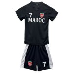 Ensemble de foot maillot et short maroc noir enfant (taille 14 ans, couleur noir)