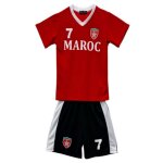 Ensemble de foot maillot et short maroc rouge enfant (taille 12 ans, couleur rouge)