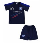 Ensemble foot short et maillot france bleu marine