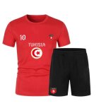Ensemble foot short et maillot tunisie homme (taille xl, couleur blanc)