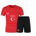 Ensemble foot short et maillot turquie homme (taille m, couleur rouge)