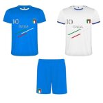 Ensemble foot style italie (5 au16 ans) : 2 tee - shirts + 1 short