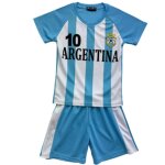 Ensemble football enfant - inspir� de l'argentin - maillot et short - bleu ciel (taille 4 ans, couleur ...