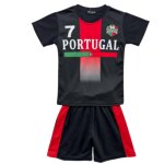 Ensemble football enfant - inspire portugal 7 - maillot et short - noir rouge (taille 4 ans, couleur ...
