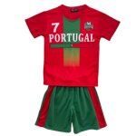 Ensemble football enfant - inspir� du portugal - maillot et short rouge vert (taille 8 ans, couleur rouge) ...