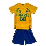 Ensemble de football enfant maillot et short - inspir du bresil - jaune