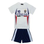 Ensemble de football enfant maillot et short - inspiré de l'italie - blanc Ensemble de football enfant maillot et short - inspiré de l'italie - blanc