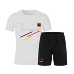 Ensemble football homme - tee - shirt blanc & short noir, inspiration allemagne (taille s, couleur blanc) ...