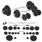 Ensemble d'halt�res et barres d'halt�res 120 kg sport fitness musculation helloshop26 02 0000744