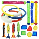Ensemble de jouets de plong�e sous marine amusants pour enfants, 18 pi�ces, avec sac de rangement, pour ...