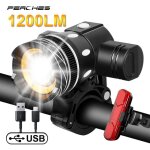 Ensemble de lampes de vélo, t6, 1200lm, rechargeables par usb, lanterne réglable pour vtt, vélo de route, ... Ensemble de lampes de vélo, t6, 1200lm, rechargeables par usb, lanterne réglable pour vtt, vélo de route, ...