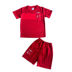 Ensemble maillot et short de foot enfant inpir de la turquie (taille 4 a14 ans)