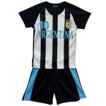 Ensemble maillot et short football enfant - inspir de l'argentine - noir et blanc (taille 14 ans, couleur ...