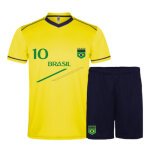 Ensemble maillot et short football homme inspir brsil (taille s, couleur jaune)