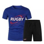 Ensemble maillot et short de rugby enfant bleu royal Ensemble maillot et short de rugby enfant bleu royal