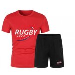 Ensemble maillot et short de rugby enfant rouge Ensemble maillot et short de rugby enfant rouge