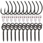 Ensemble de mat�riel de plate - forme de p�che a la carpe, perles de tige d'hame�on et vis d'app�t avec ...