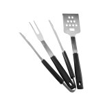 Ensemble d'outils de barbecue en acier inoxydable, fourchette a pelle, pinces a barbecue, ustensile de ...