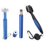 Ensemble d'outils de nettoyage de golf, brosse de club de golf r�tractable et 2 aff�teurs de rainures ...
