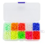 Ensemble de perles de nuit lumineuses 1000 pices de haut de gamme pour pche accessoires de lure bleu ...