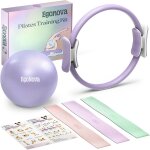 Ensemble pilates : anneau 35 cm, poignées rembourrées, mini - ballon, bandes de résistance pour force, ... Ensemble pilates : anneau 35 cm, poignées rembourrées, mini - ballon, bandes de résistance pour force, ...
