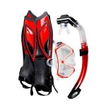 Ensemble de plonge anti - bue avec masque en silicone, palmes de natation, haut sec, equipement de ...