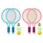 Ensemble de raquettes de badminton pour enfants, entranement en extrieur et en intrieur, accessoires ...