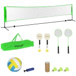 Ensemble set complet de badminton, pickleball et volleyball 3 en 1 r�glable
