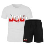 Ensemble t - shirt et short personnalis de jul homme blanc (taille l, couleur blanc)