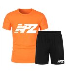 Ensemble short et maillot de foot npz homme orange fluo (taille xxl, couleur orange)